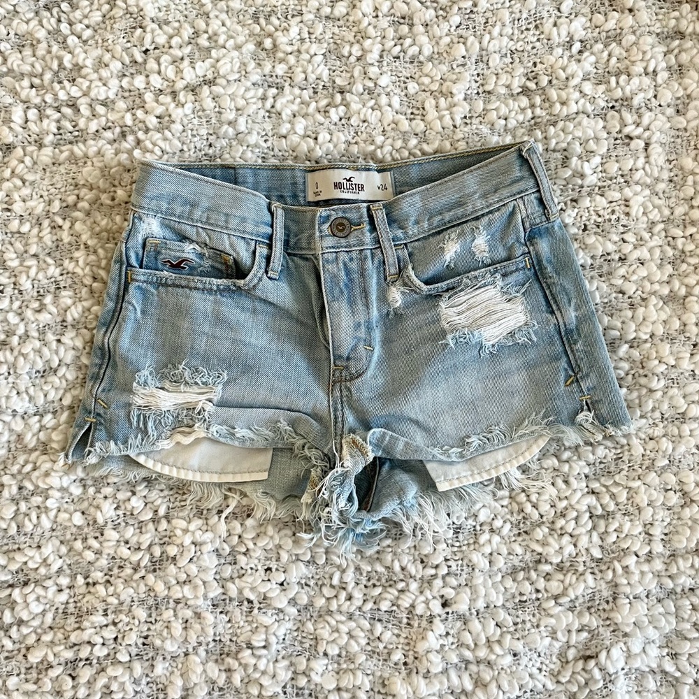 High waisted jean shorts